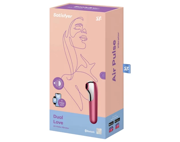 Satisfyer Dual Love - okos hüvelyi és csikló vibrátor (piros)