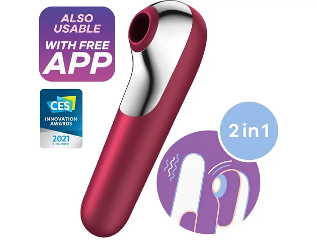 Satisfyer Dual Love - okos hüvelyi és csikló vibrátor (piros)