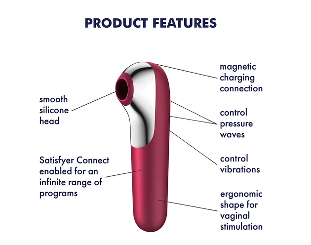Satisfyer Dual Love - okos hüvelyi és csikló vibrátor (piros)