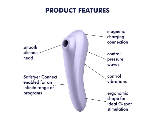 Satisfyer Dual Pleasure - okos léghullámos 2in1 vibrátor (lila)