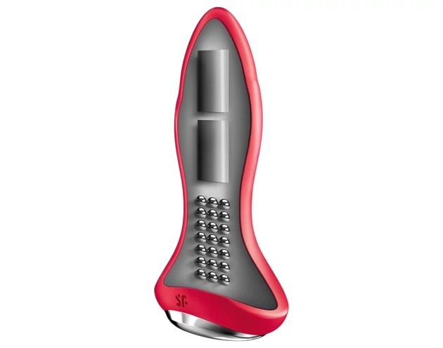 Satisfyer Rotator Plug 1 - gyöngyös anál vibrátor (piros)