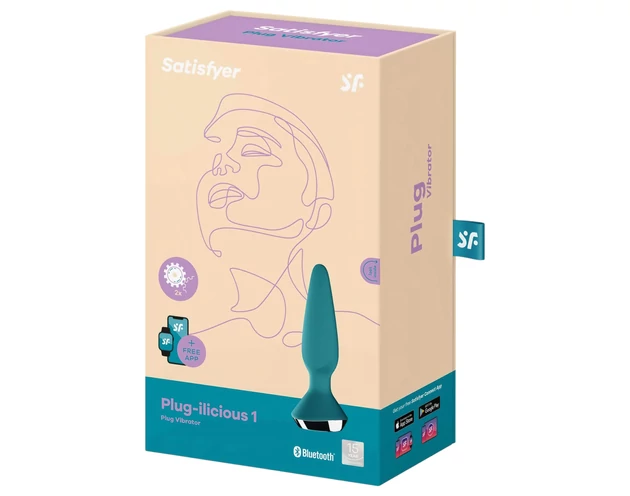 Satisfyer Plug-ilicious 1 - okos anál vibrátor (zöld)