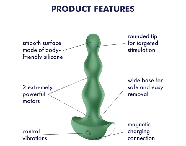 Satisfyer Lolli-Plug 2 - akkus, vízálló anál vibrátor (zöld)