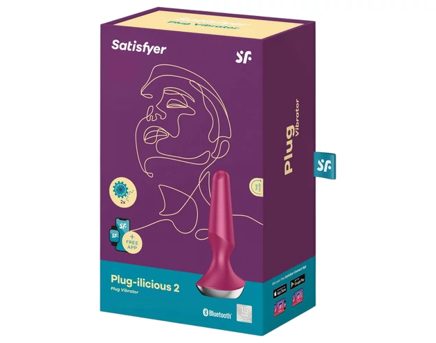 Satisfyer Plug-ilicious 2 - okos anál vibrátor (piros)