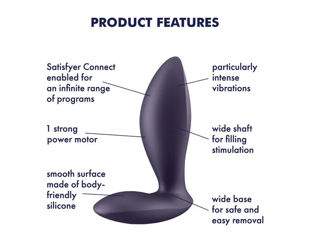 Satisfyer Power Plug - okos anál vibrátor (lila)