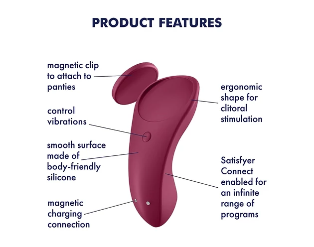 Satisfyer Sexy Secret - okos vízálló bugyi vibrátor (piros)