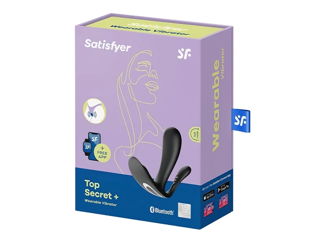 Satisfyer Top Secret Plus - okos 3 ágú vibrátor (fekete)