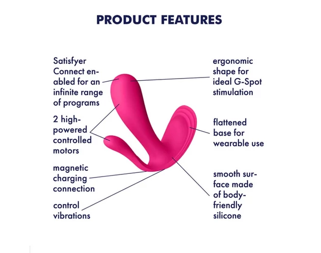 Satisfyer Top Secret Plus - okos 3 ágú vibrátor (pink)