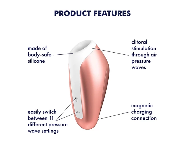 Satisfyer Love Breeze - vízálló csiklóizgató vibrátor (barack)