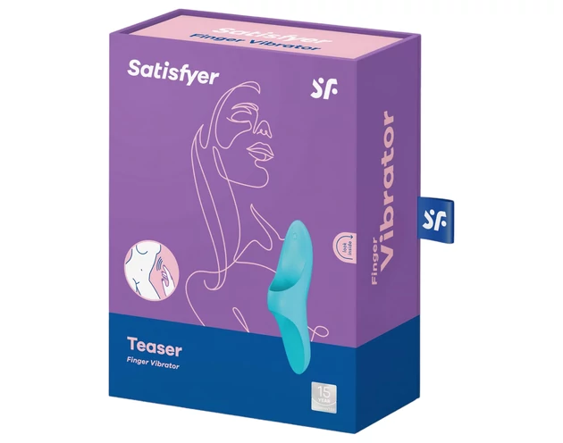 Satisfyer Teaser - akkus, vízálló ujjvibrátor (türkiz)