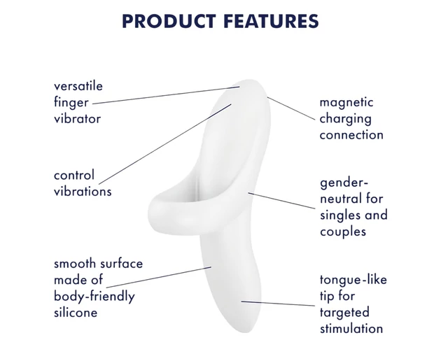 Satisfyer Bold Lover - akkus, vízálló ujj vibrátor (fehér)