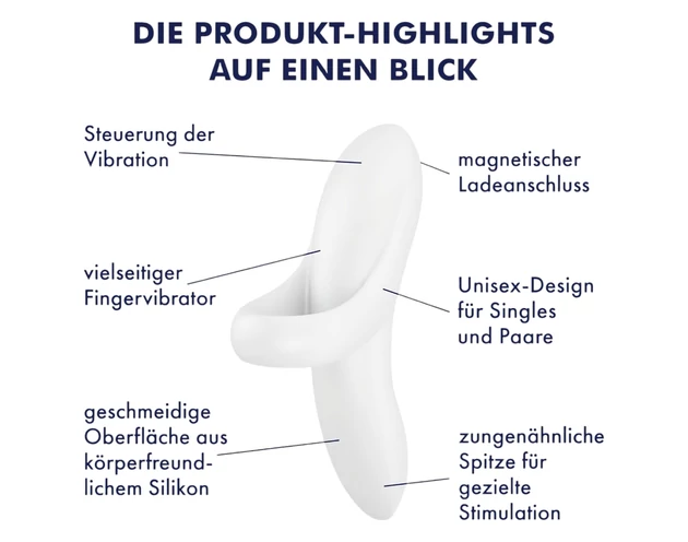 Satisfyer Bold Lover - akkus, vízálló ujj vibrátor (fehér)