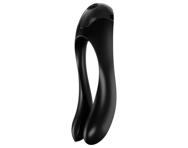 Satisfyer Candy Cane - akkus, vízálló kétágú vibrátor (fekete)
