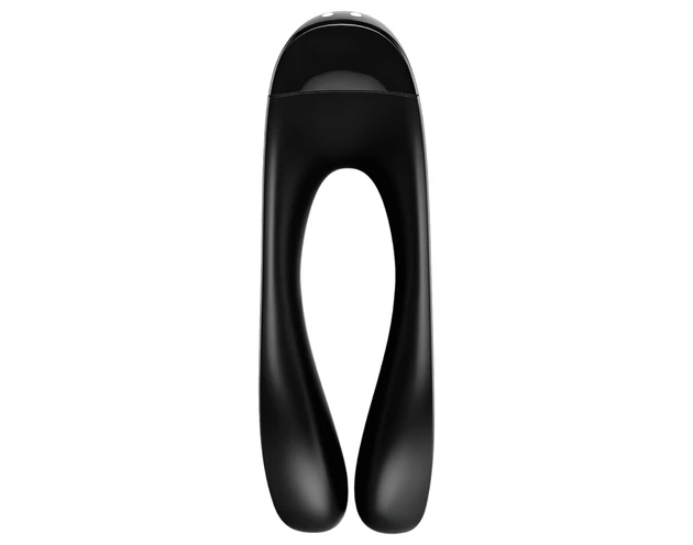 Satisfyer Candy Cane - akkus, vízálló kétágú vibrátor (fekete)