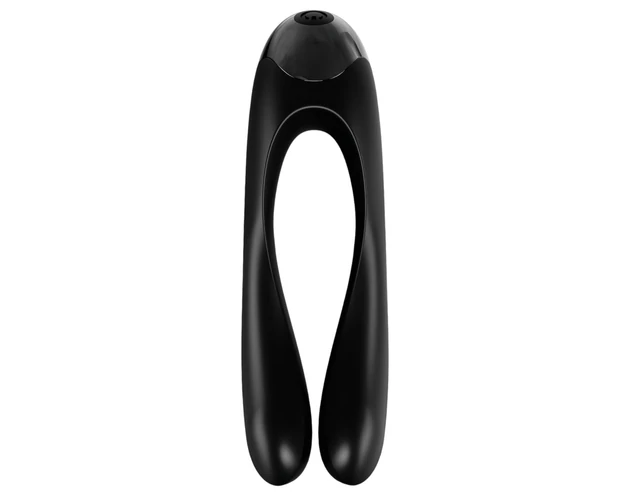 Satisfyer Candy Cane - akkus, vízálló kétágú vibrátor (fekete)