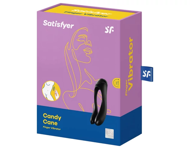 Satisfyer Candy Cane - akkus, vízálló kétágú vibrátor (fekete)