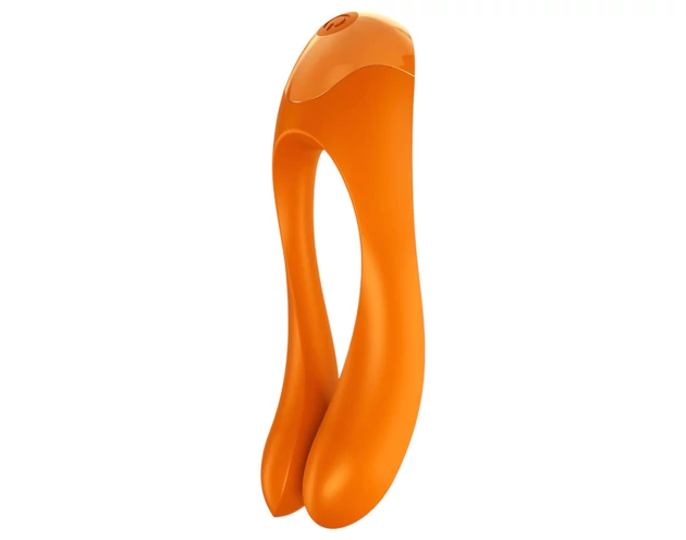 Satisfyer Candy Cane - akkus, vízálló kétágú vibrátor (narancs)