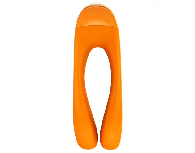 Satisfyer Candy Cane - akkus, vízálló kétágú vibrátor (narancs)