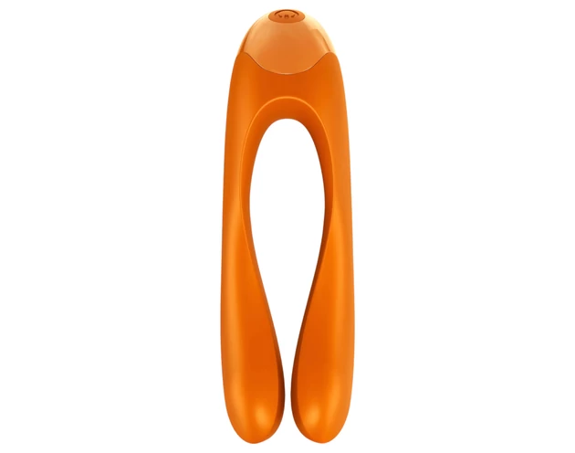 Satisfyer Candy Cane - akkus, vízálló kétágú vibrátor (narancs)