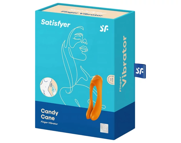 Satisfyer Candy Cane - akkus, vízálló kétágú vibrátor (narancs)