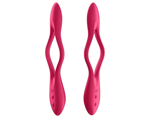 Satisfyer Elastic Joy - akkus, flexibilis párvibrátor (piros)