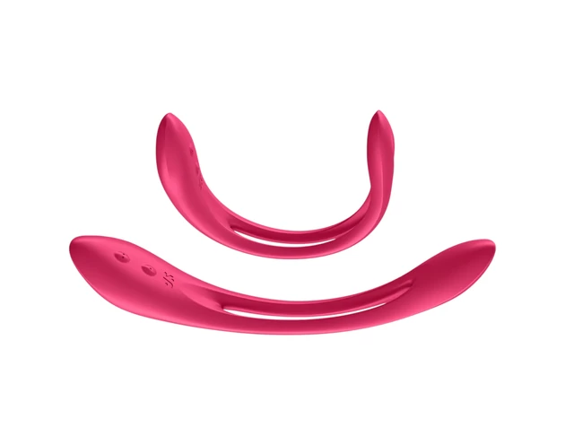 Satisfyer Elastic Joy - akkus, flexibilis párvibrátor (piros)