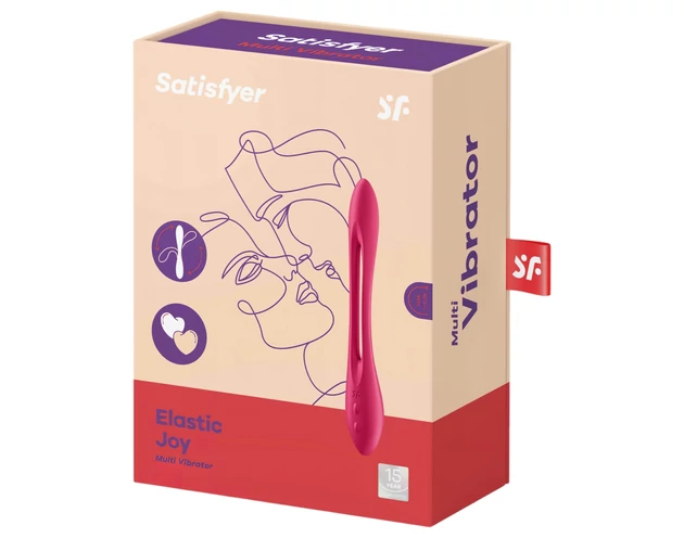 Satisfyer Elastic Joy - akkus, flexibilis párvibrátor (piros)