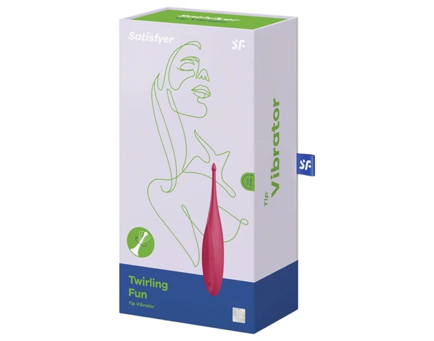 Satisfyer Twirling Fun - akkus, vízálló csikló vibrátor (piros)