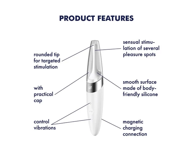 Satisfyer Twirling Delight - akkus, vízálló csiklóvibrátor (fehér)