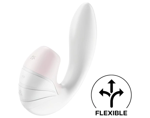 Satisfyer Supernova - akkus, léghullámos 2in1 vibrátor (fehér)