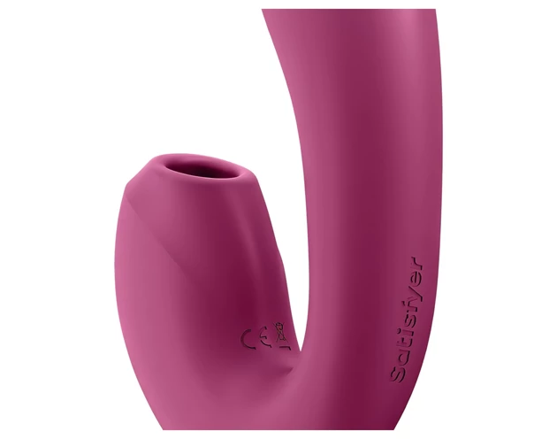 Satisfyer Sunray - akkus, léghullámos 2in1 vibrátor (piros)