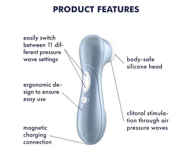 Satisfyer Pro 2 Gen2 - akkus léghullámos csiklóizgató (Kék)