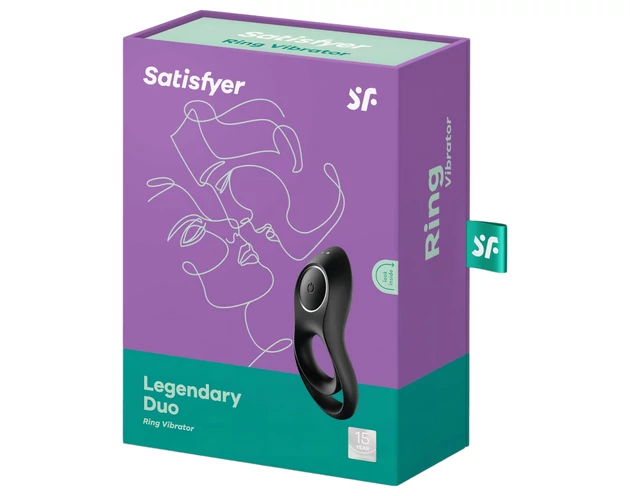 Satisfyer Legendary Duo - akkus, vibrációs péniszgyűrű (fekete)