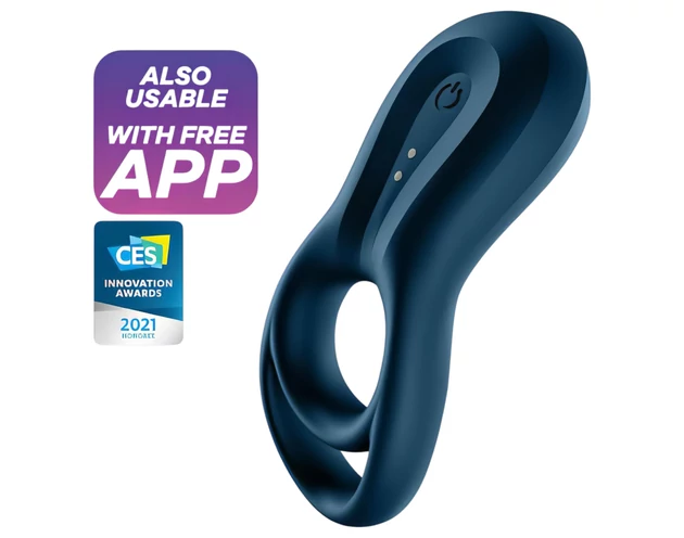 Satisfyer Epic Duo - okos vibrációs péniszgyűrű (fekete)