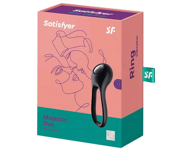 Satisfyer Majestic Duo - akkus, vízálló péniszgyűrű (fekete)