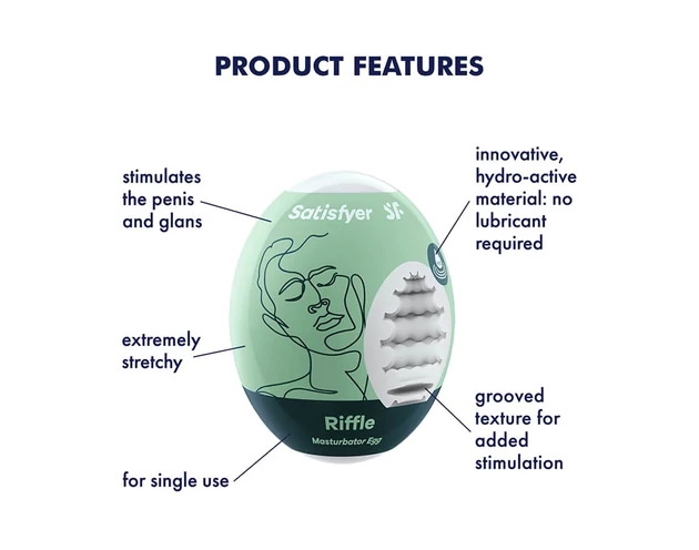 Satisfyer Egg Riffle - tojás maszturbátor (1db)