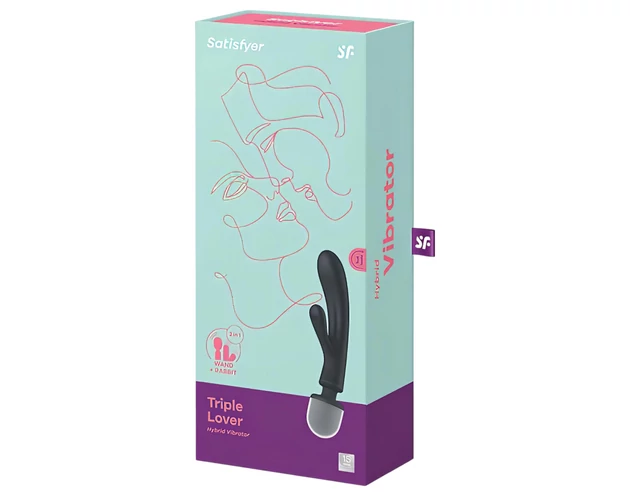 Satisfyer Triple Lover - G-pont és masszírozó vibrátor (ezüst)