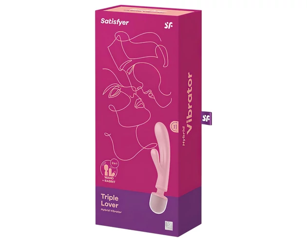 Satisfyer Triple Lover - G-pont és masszírozó vibrátor (pink)