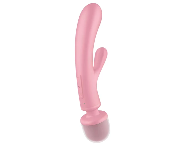 Satisfyer Triple Lover - G-pont és masszírozó vibrátor (pink)