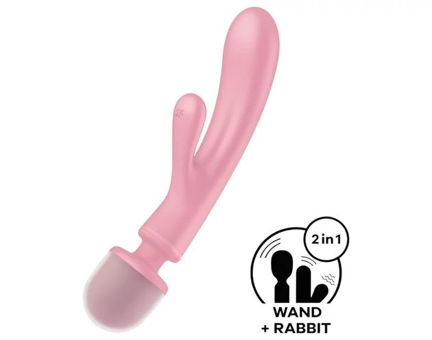 Satisfyer Triple Lover - G-pont és masszírozó vibrátor (pink)