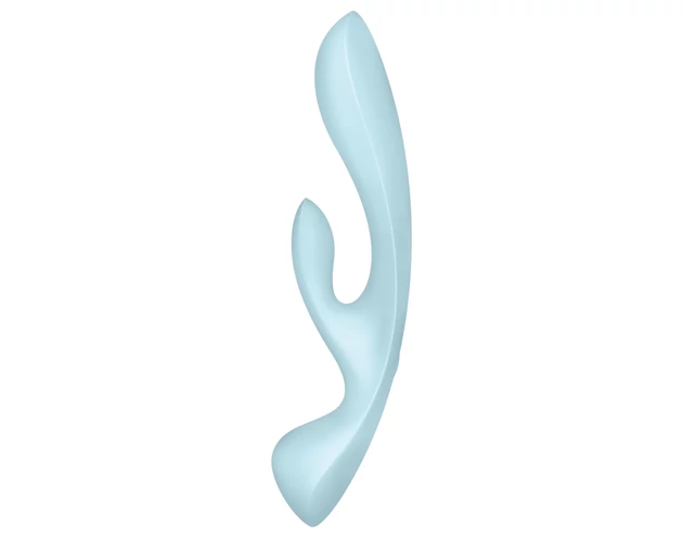 Satisfyer Triple Oh - akkus, csiklókaros vibrátor (kék)