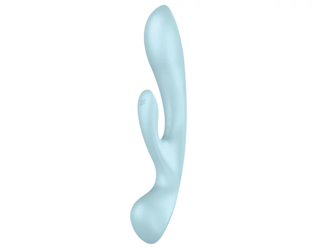 Satisfyer Triple Oh - akkus, csiklókaros vibrátor (kék)