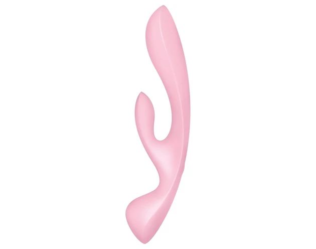 Satisfyer Triple Oh - akkus, csiklókaros vibrátor (pink)