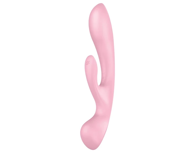 Satisfyer Triple Oh - akkus, csiklókaros vibrátor (pink)