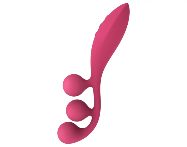 Satisfyer Tri Ball 1 - akkus, multifunkciós vibrátor (piros)