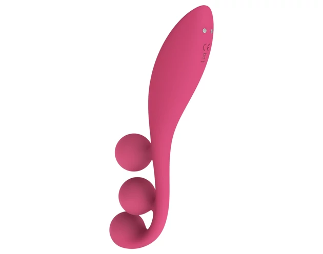 Satisfyer Tri Ball 1 - akkus, multifunkciós vibrátor (piros)