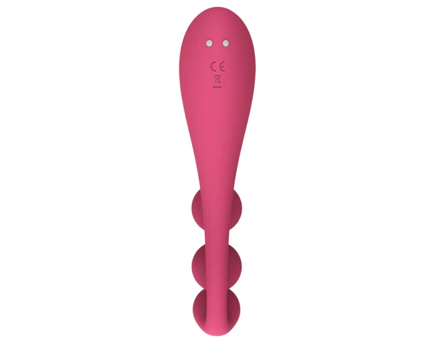 Satisfyer Tri Ball 1 - akkus, multifunkciós vibrátor (piros)