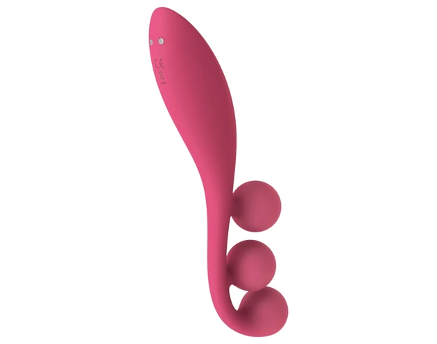 Satisfyer Tri Ball 1 - akkus, multifunkciós vibrátor (piros)