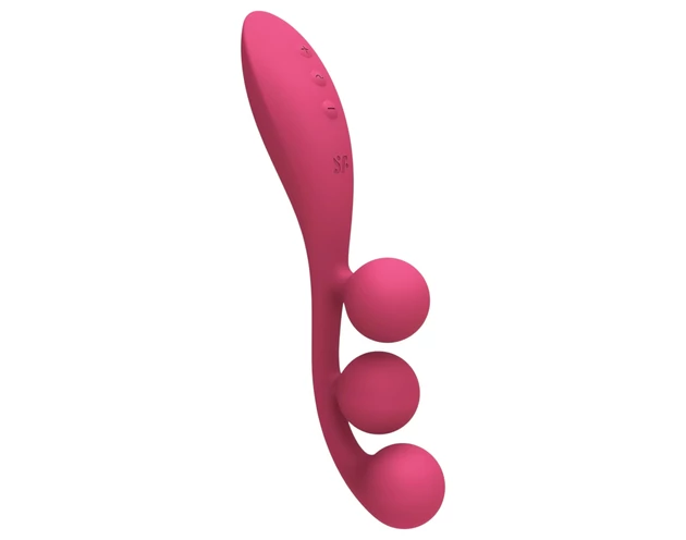 Satisfyer Tri Ball 1 - akkus, multifunkciós vibrátor (piros)