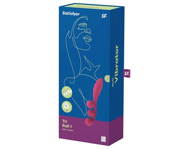 Satisfyer Tri Ball 1 - akkus, multifunkciós vibrátor (piros)